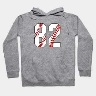 Baseball Number 82 #82 Baseball Shirt Jersey Favorite Player Biggest Fan Hoodie